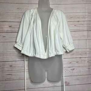 Johnny Was White Waterfall Cardigan Bolero Size 1X